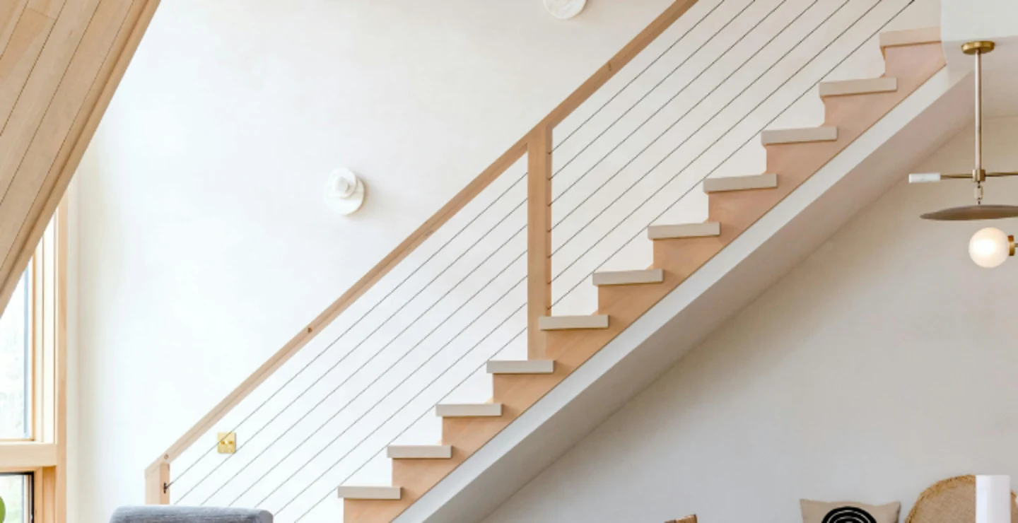 A bright, modern short-term rental interior